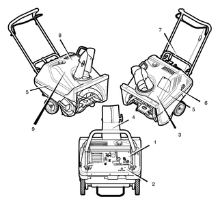 Decals Diagram and Parts List for 622594X85NB 2005 Briggs and Stratton Snow Blower